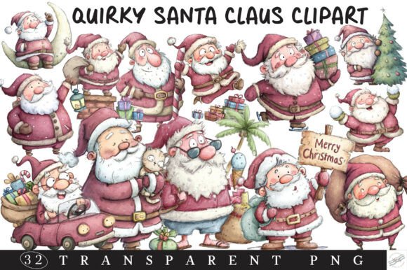 Download Quirky Santa Claus Clipart - Santa claus Collection