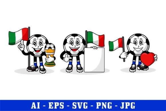 Download Mascot Character Football Italy - Mascot Collection