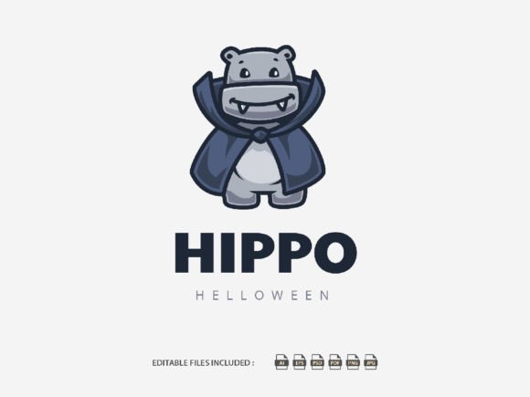 Download Halloween Hippo Illustration Logo - Illustration Collection
