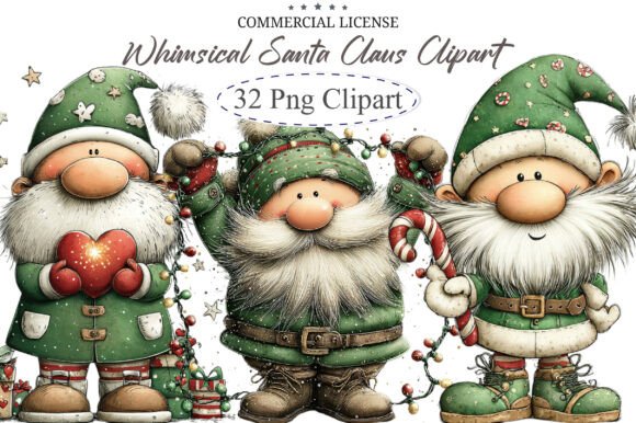 Download Whimsical Santa Claus Clipart - Santa claus Collection