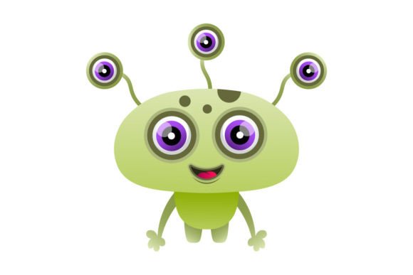 Download Illustration Vector Alien Design Kawaii - Illustration Collection