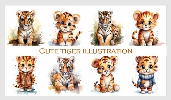Download Cute Tiger Illustration - Illustration Collection