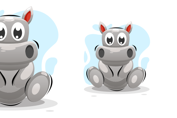 Download Cute Hippo Illustration Design - Illustration Collection
