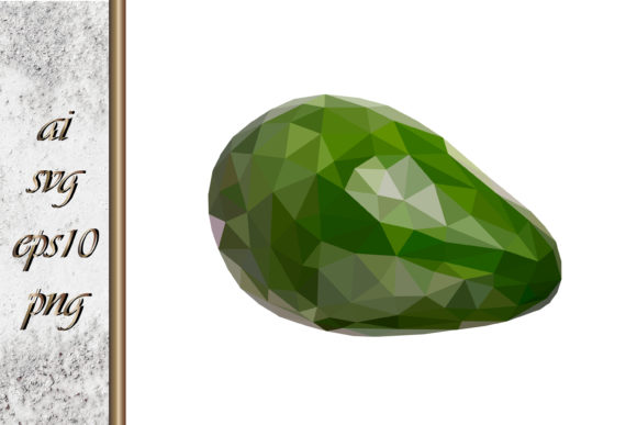 Download Low Poly Avocado Vector Fruit Food - Avocado vector Collection