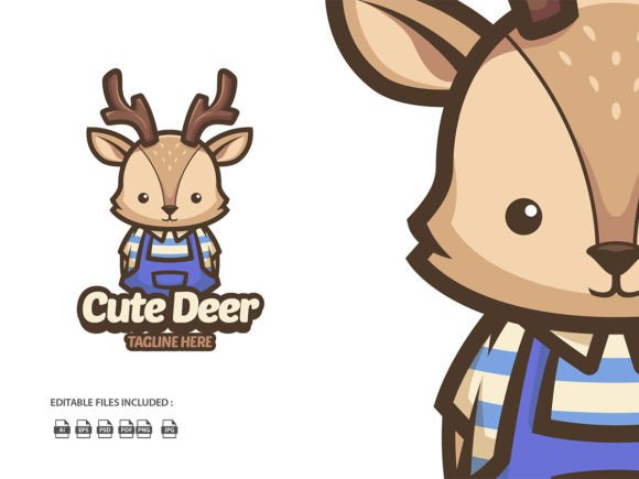 Download Deer Cartoon Illustration Logo - Illustration Collection