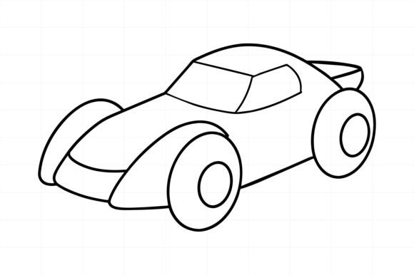 Download Race Car Line Art Illustration - Illustration Collection