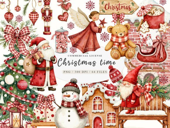 Download Christmas Floral Wreath &amp; Santa Claus - Santa claus Collection