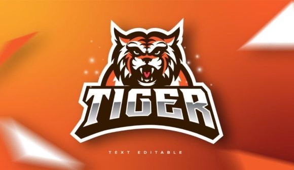 Download Yellow Tiger Logo Template Text Editable - Tiger logo Collection