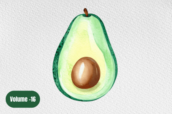 Download Watercolor Avocado Illustration Clipart - Illustration Collection