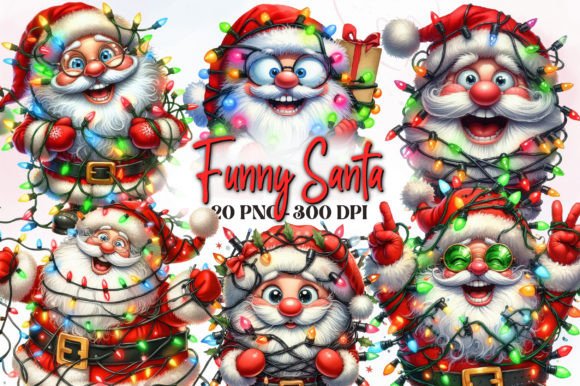 Download Funny Santa Claus Christmas Clipart - Santa claus Collection