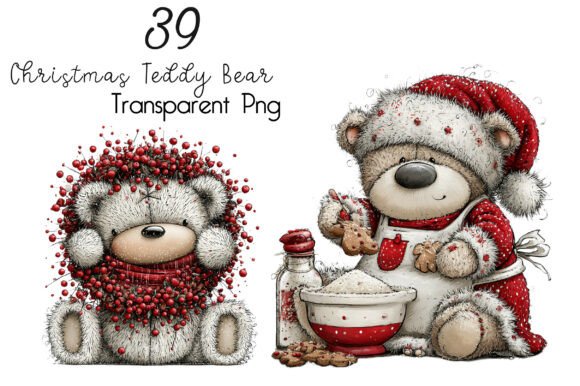 Download Whimsical Christmas Teddy Bear Clipart - Bear clipart Collection