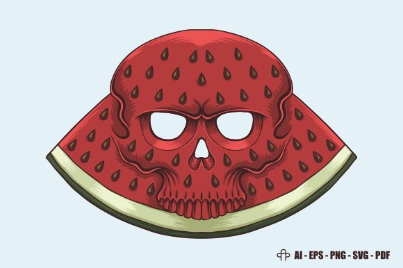 Download Skull Watermelon Vector Illustration - Illustration Collection