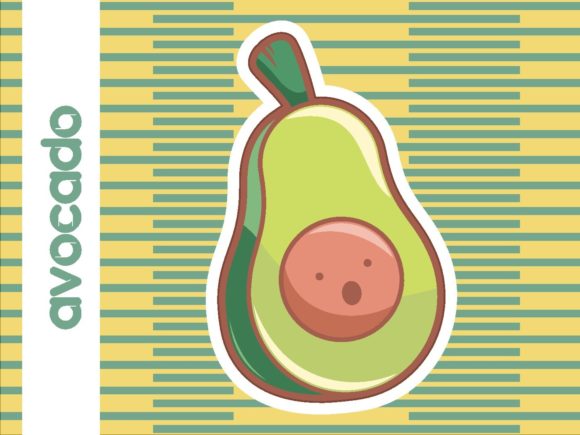 Download Cute Avocado Vector Illustration - Illustration Collection