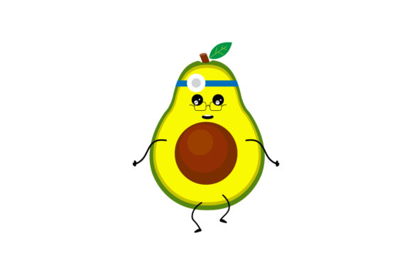 Download Kawaii Fruit Cute Avocado Illustration - Illustration Collection