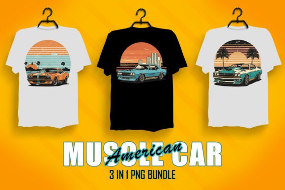 Download Retro Muscle Car Illustration - Illustration Collection