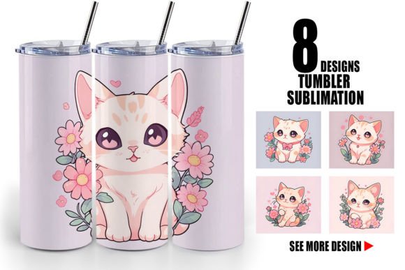 Download Tumbler Wrap Cute Cat Illustration - Illustration Collection