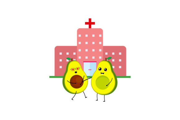 Download Kawaii Fruit Cute Avocado Illustration - Illustration Collection