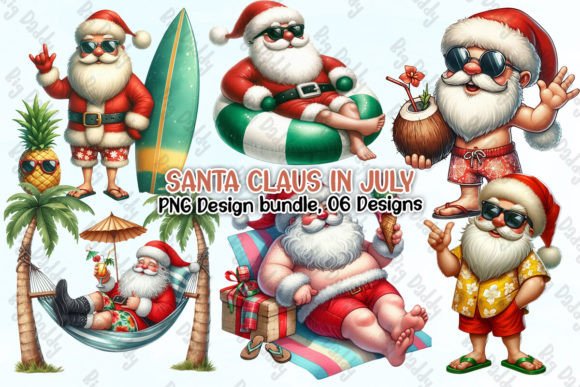 Download Santa Claus in Summer Clipart PNG - Santa claus Collection